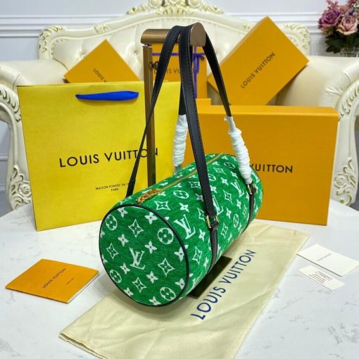 Louis Vuitton Monogram Jacquard Velvet Papillon Bag M46206 Green - Image 8