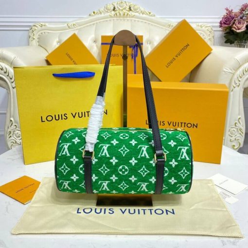 Louis Vuitton Monogram Jacquard Velvet Papillon Bag M46206 Green - Image 9