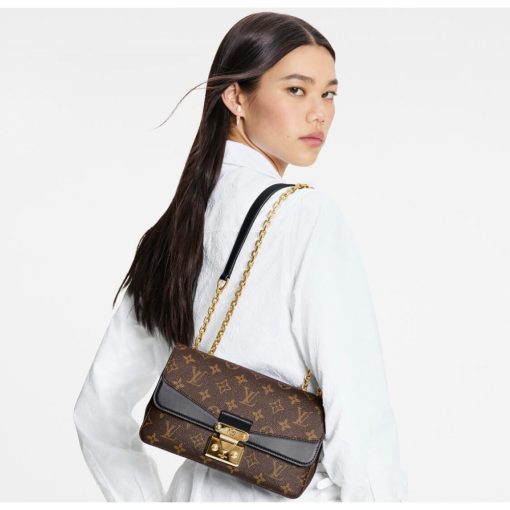 Louis Vuitton Monogram Leather Marceau Should Bag M46126 M46127 Black - Image 4