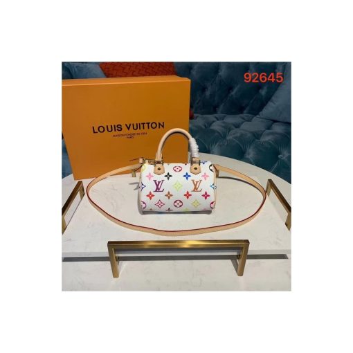 Louis Vuitton Monogram Multicolor Mano Speedy M92644 M92645 White - Image 2