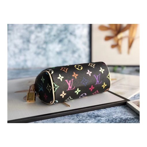 Louis Vuitton Monogram Multicolor Mano Speedy M92644 M92645 Black - Image 4