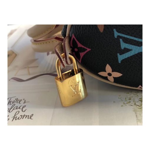 Louis Vuitton Monogram Multicolor Mano Speedy M92644 M92645 Black - Image 8