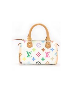 Louis Vuitton Monogram Multicolor Mano Speedy M92644 M92645 White