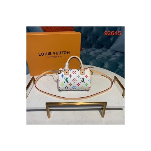 Louis Vuitton Monogram Multicolor Mano Speedy M92644 M92645 White - Image 4