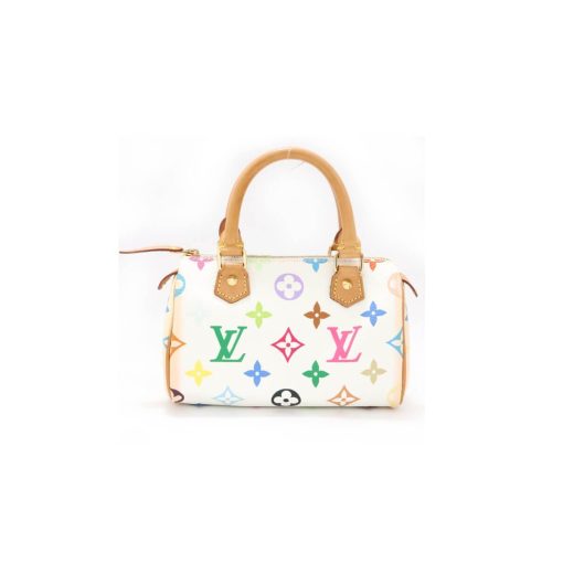 Louis Vuitton Monogram Multicolor Mano Speedy M92644 M92645 White