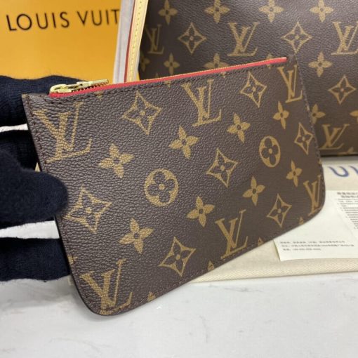 Louis Vuitton Monogram Neverfull PM M41000 M41001 M41245 Red - Image 8