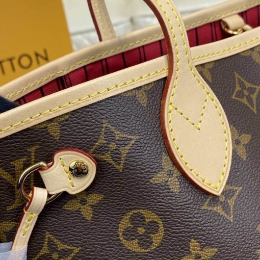 Louis Vuitton Monogram Neverfull PM M41000 M41001 M41245 Red - Image 9
