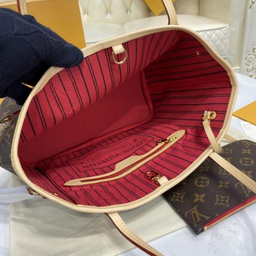 Louis Vuitton Monogram Neverfull PM M41000 M41001 M41245 Red - Image 10