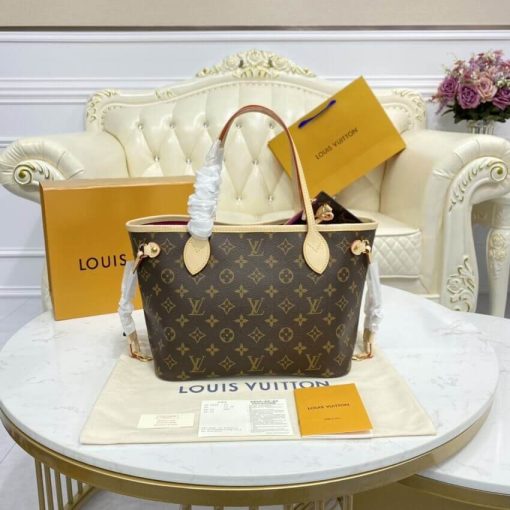 Louis Vuitton Monogram Neverfull PM M41000 M41001 M41245 Fuchsia - Image 3
