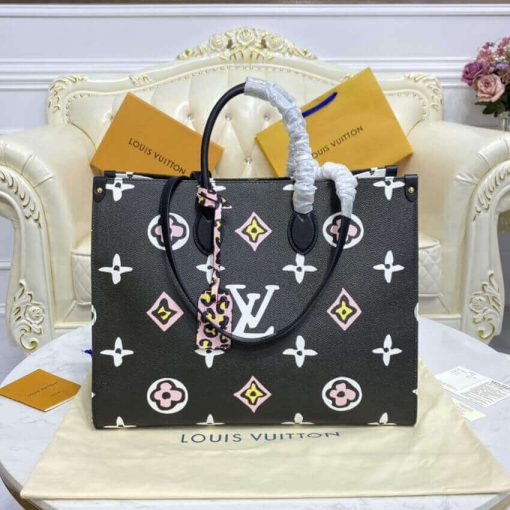 Louis Vuitton Monogram Print Onthego GM M45814 M45815 Black - Image 4