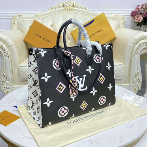 Louis Vuitton Monogram Print Onthego GM M45814 M45815 Black - Image 5