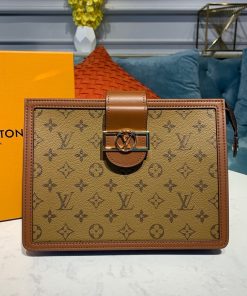 Louis Vuitton Monogram Reverse Canvas Dauphine Clutch M44178