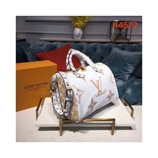 Louis Vuitton Monogram Speedy Bandouliere 30 M44572 M44573 White - Image 3
