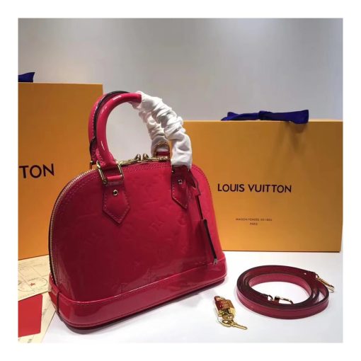Louis Vuitton Monogram Vernis Alma BB M50415 Red - Image 4