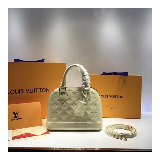 Louis Vuitton Monogram Vernis Alma BB M50415 Beige
