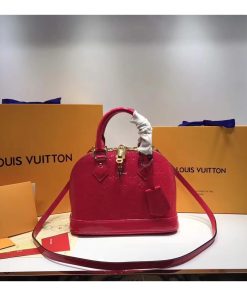 Louis Vuitton Monogram Vernis Alma BB M50415 Red