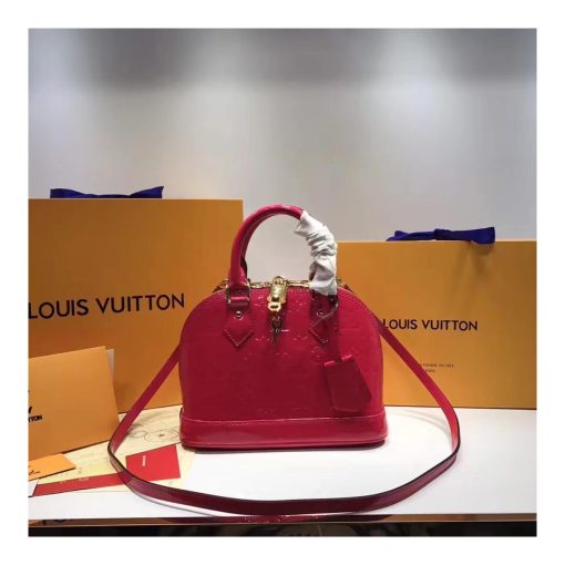 Louis Vuitton Monogram Vernis Alma BB M50415 Red