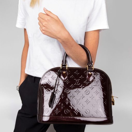Louis Vuitton Monogram Vernis Leather Alma PM M91611 Burgundy - Image 2
