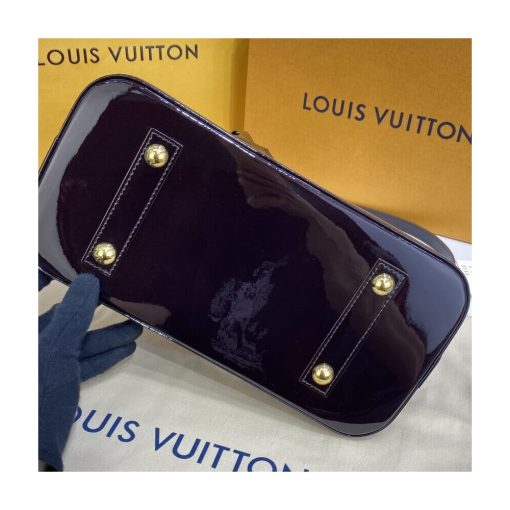Louis Vuitton Monogram Vernis Leather Alma PM M91611 Burgundy - Image 12