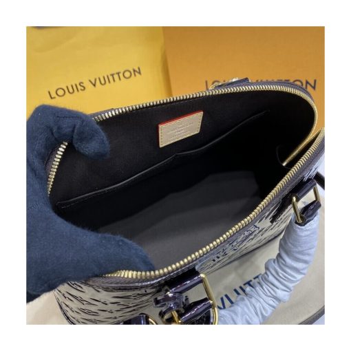 Louis Vuitton Monogram Vernis Leather Alma PM M91611 Burgundy - Image 16