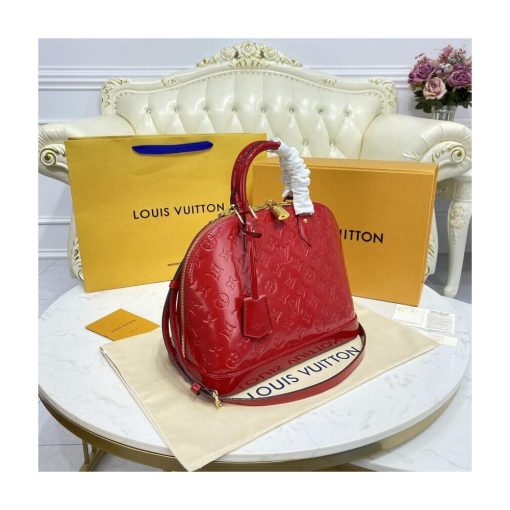 Louis Vuitton Monogram Vernis Leather Alma PM M91611 Red - Image 4