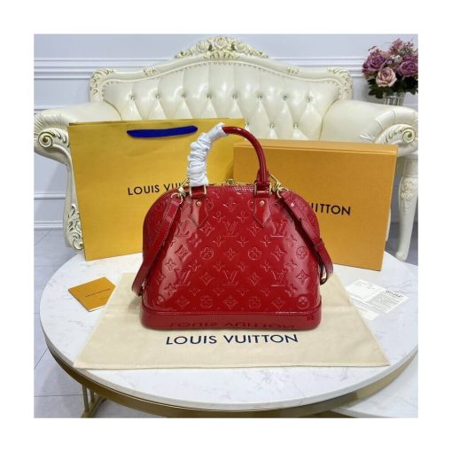 Louis Vuitton Monogram Vernis Leather Alma PM M91611 Red - Image 5