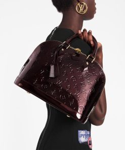Louis Vuitton Monogram Vernis Leather Alma PM M91611 Burgundy