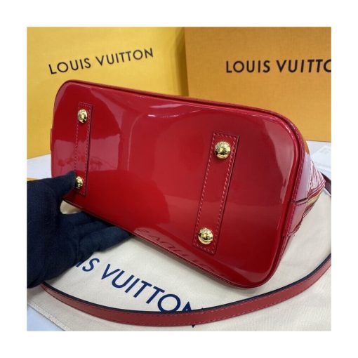 Louis Vuitton Monogram Vernis Leather Alma PM M91611 Red - Image 11