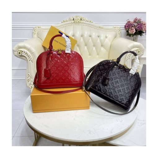 Louis Vuitton Monogram Vernis Leather Alma PM M91611 Red - Image 18