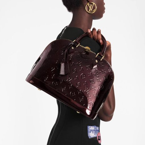 Louis Vuitton Monogram Vernis Leather Alma PM M91611 Burgundy