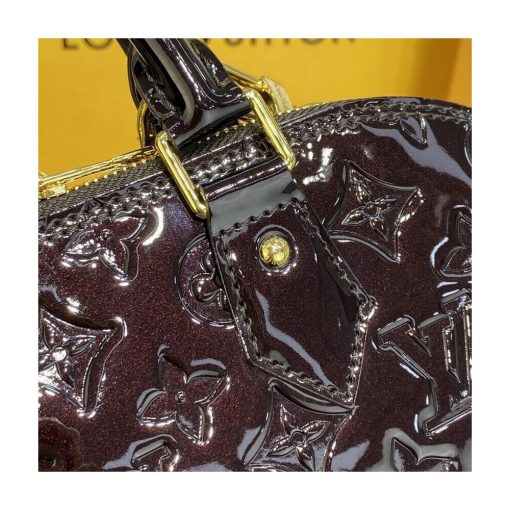 Louis Vuitton Monogram Vernis Leather Alma PM M91611 Burgundy - Image 8