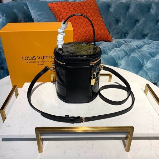 Louis Vuitton Monogram Vernis Leather Cannes M53997 M53998 Black - Image 5
