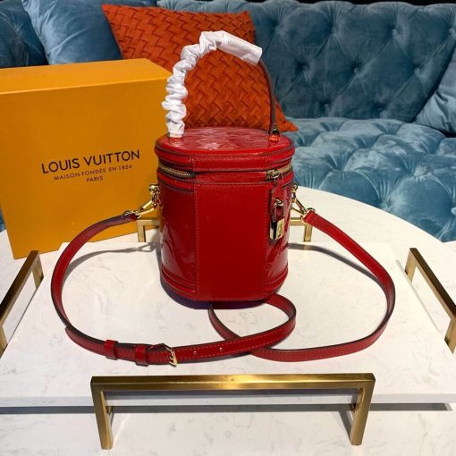 Louis Vuitton Monogram Vernis Leather Cannes M53997 M53998 Red - Image 4