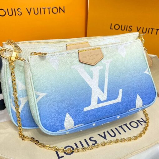 Louis Vuitton Multi Pochette Accessoires M57633 M57634 Blue - Image 9