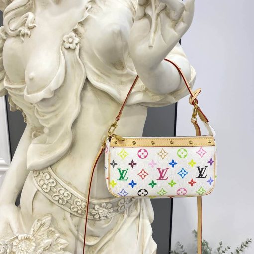Louis Vuitton Multicolor Pochette Accessoires Pouch M92649 White - Image 4
