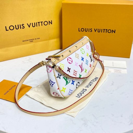 Louis Vuitton Multicolor Pochette Accessoires Pouch M92649 White - Image 6