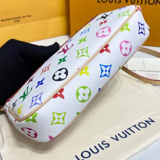 Louis Vuitton Multicolor Pochette Accessoires Pouch M92649 White - Image 8