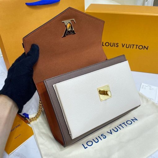 Louis Vuitton MyLockMe Chain Bag M58949 Smokey/Quartz/Caramel - Image 15