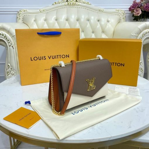 Louis Vuitton MyLockMe Chain Bag M58949 Smokey/Quartz/Caramel - Image 6