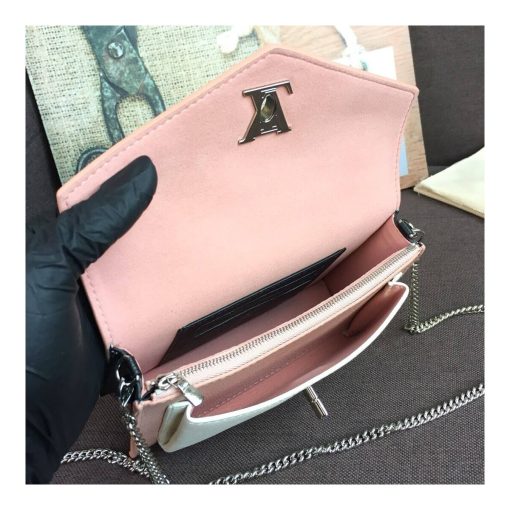 Louis Vuitton Mylockme Chain Pochette M63471 M63980 Pink - Image 9