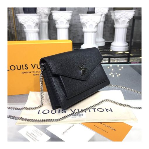 Louis Vuitton Mylockme Chain Pochette M63471 M63980 Black - Image 4