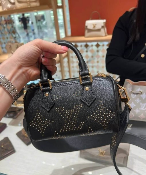 Louis Vuitton Nano Speedy M46745 Black Monogram Empreinte With Studs - Image 4
