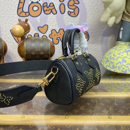Louis Vuitton Nano Speedy M46745 Black Monogram Empreinte With Studs - Image 7