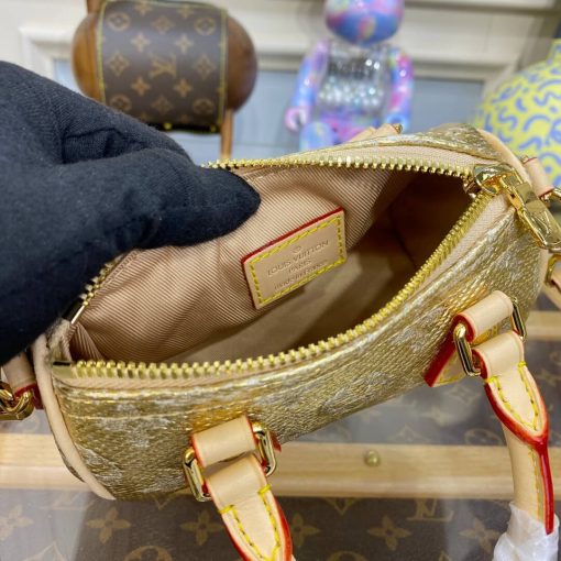 Louis Vuitton Nano Speedy M82242 Gold - Image 14