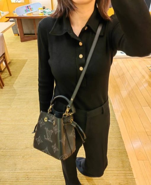 Louis Vuitton Neonoe BB M46734 Black Monogram Empreinte With Studs - Image 3