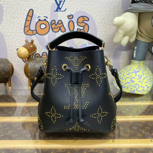 Louis Vuitton Neonoe BB M46734 Black Monogram Empreinte With Studs - Image 6