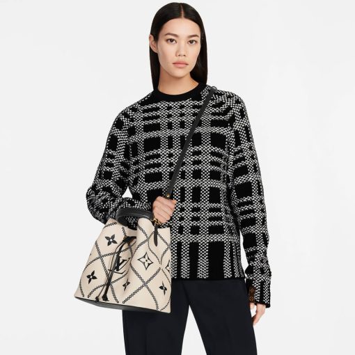 Louis Vuitton Neonoe MM M46023 Creme Beige/Black - Image 2