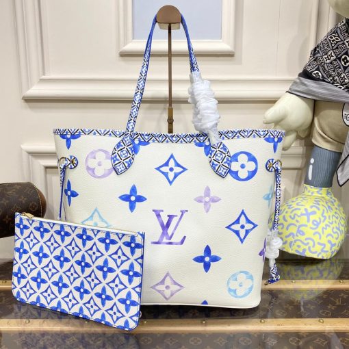 Louis Vuitton Neverfull MM M22978 M22979 M22980 Blue - Image 4