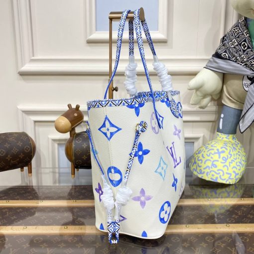 Louis Vuitton Neverfull MM M22978 M22979 M22980 Blue - Image 6