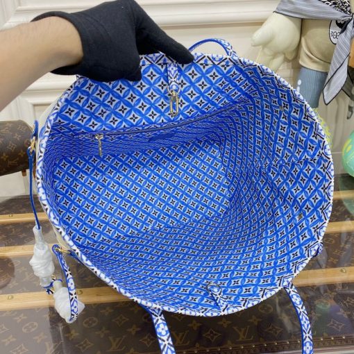Louis Vuitton Neverfull MM M22978 M22979 M22980 Blue - Image 12